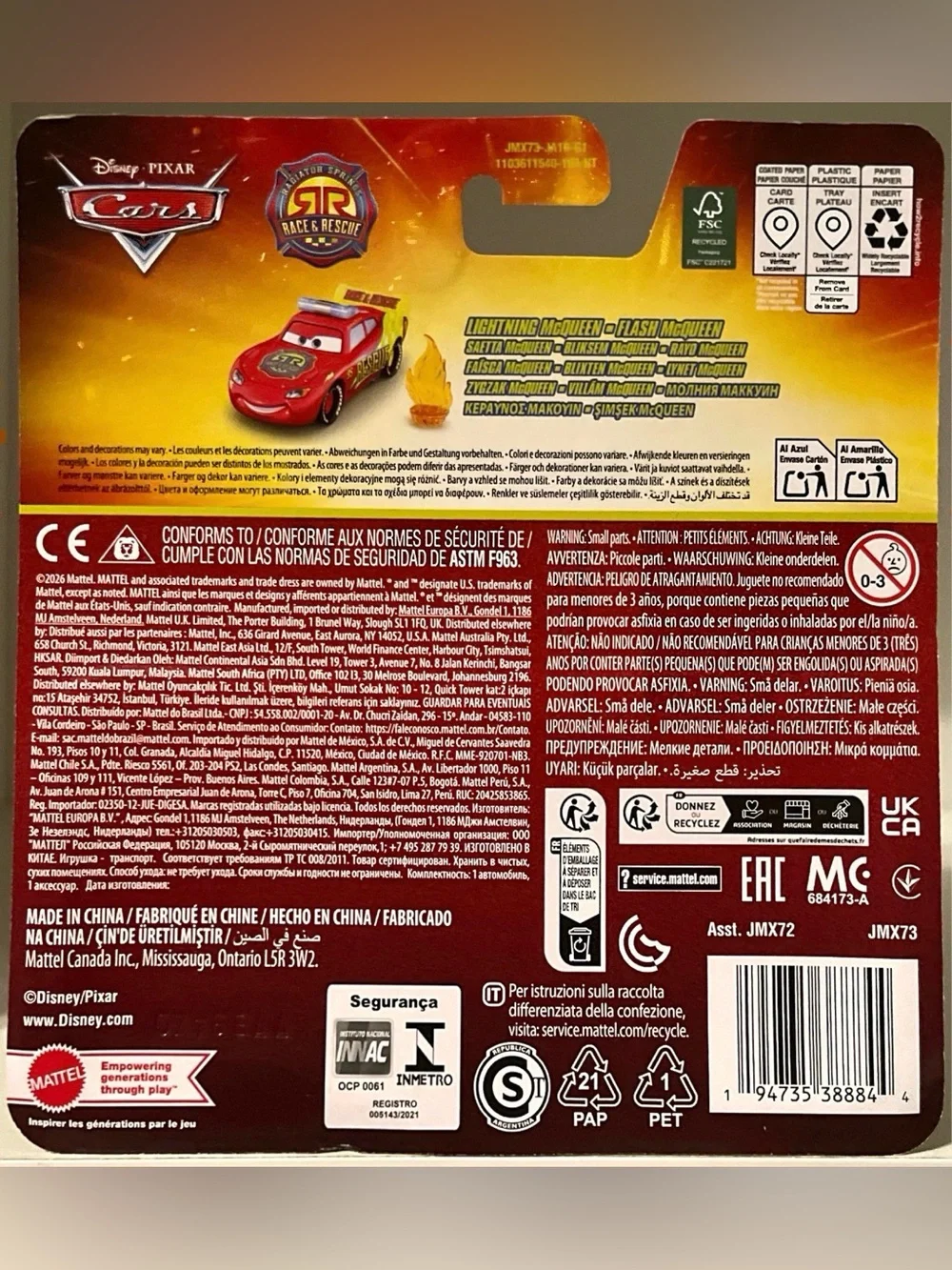 Disney Pixar - Cars - Race & Rescue 2026 Lightning McQueen 1:55 Scale